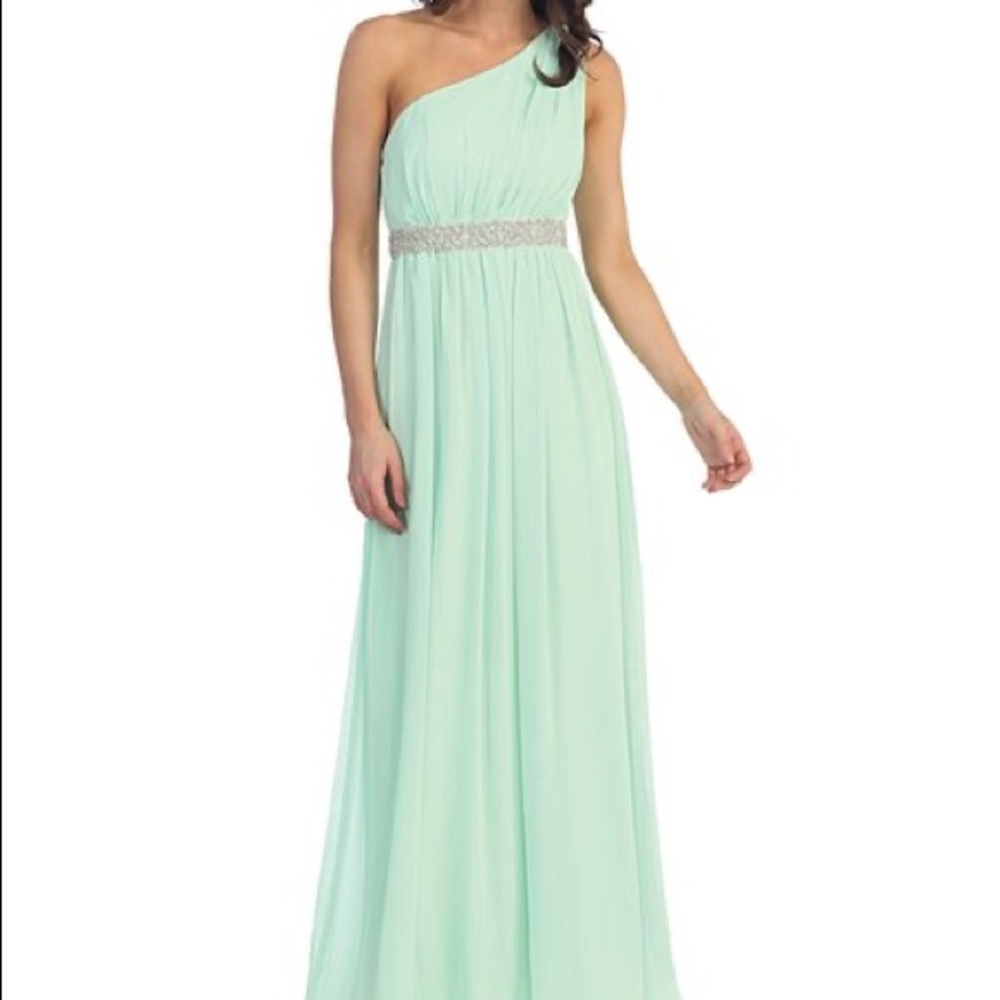 Long mint dress